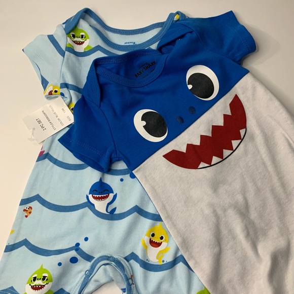 Baby Shark by Nickelodeon Other - Baby Shark 2pk romper 12 Months by Nickelodeon NWOT